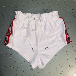 Sport Hot Shorts Bloomers with Drawstring & Sporty Stripes on Sides One Size